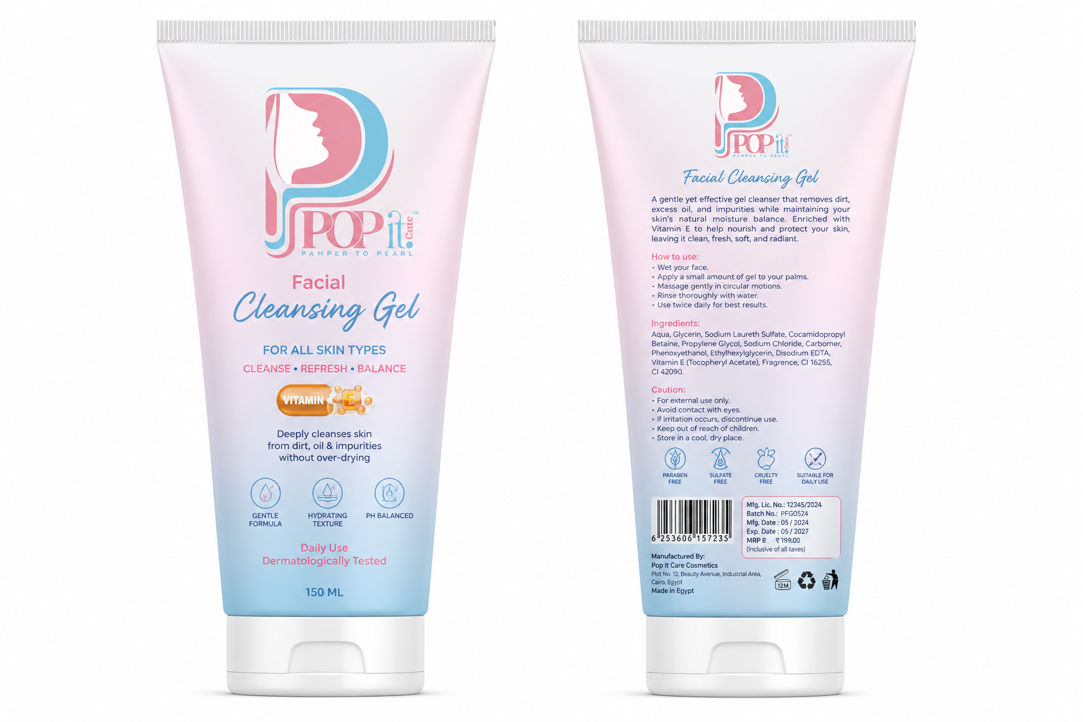 Facial Cleansing Gel – For All Skin Types